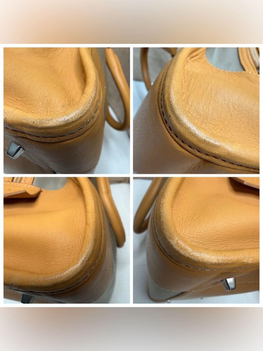 Loewe Amazona PVC & Tan Leather Satchel Top Handle w/ Pouch - Picture 11 of 14